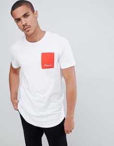 Oversize-футболка с принтом Jack & Jones Originals - Белый