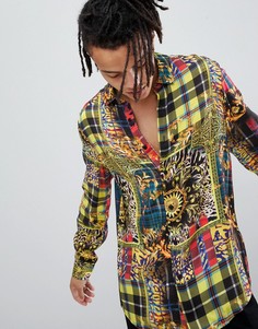 Рубашка стандартного кроя с комбинированным принтом ASOS DESIGN - Мульти