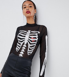 Боди с блестками ASOS DESIGN Tall - Черный