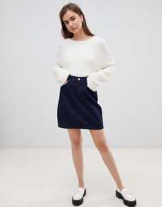Dr Denim denim mini skirt in raw wash - Синий