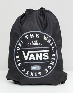 Черная сумка на шнурке с принтом логотипа Vans VN0002W6BML1 - Черный