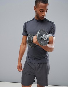 Серая эластичная футболка New Look SPORT - Серый