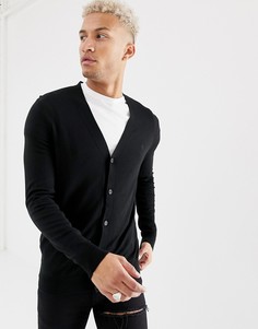 Черный кардиган с V-образным вырезом River Island - Черный