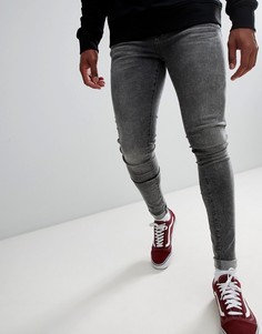 Серые супероблегающие джинсы Dr Denim Leroy - Серый