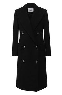 Двубортное шерстяное пальто MSGM