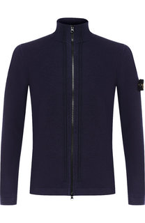 Шерстяной кардиган на молнии с воротником-стойкой Stone Island
