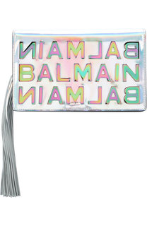 Клатч BBox mini из металлизированной кожи Balmain