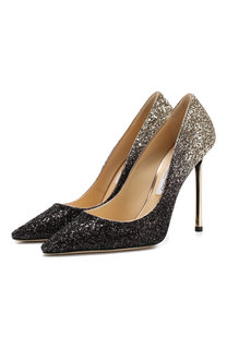 Туфли Romy 110 с глиттером на шпильке Jimmy Choo