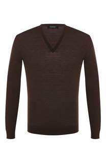 Шерстяной пуловер тонкой вязки Ermenegildo Zegna