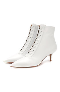 Кожаные ботильоны Gillilan на каблуке kitten heel Gianvito Rossi