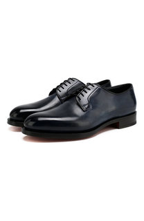 Кожаные дерби на шнуровке Santoni