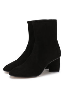Замшевые ботильоны на устойчивом каблуке Stuart Weitzman