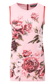 Хлопковый топ с принтом Dolce & Gabbana