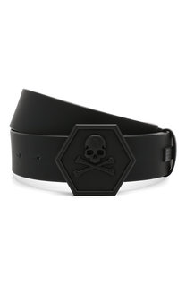 Кожаный ремень с металлической пряжкой Philipp Plein