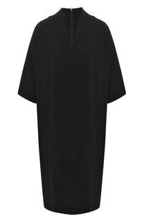 Однотонное платье с V-образным вырезом Escada