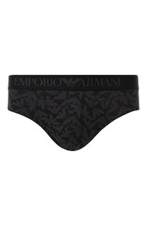 Хлопковые брифы с широкой резинкой Emporio Armani