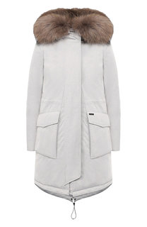 Парка с капюшоном на меховой подкладке Woolrich
