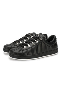 Кожаные кеды на шнуровке Balmain