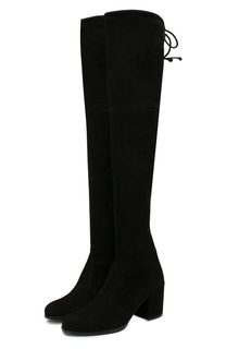 Замшевые ботфорты на устойчивом каблуке Stuart Weitzman