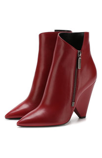 Кожаные ботильоны Niki на фигурном каблуке Saint Laurent