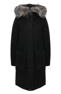 Хлопковая парка на меховой подкладке Woolrich