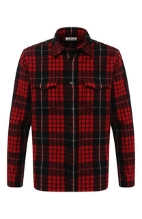 Шерстяная рубашка в клетку Saint Laurent