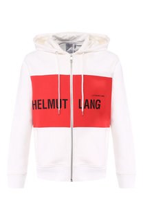 Хлопковое худи с логотипом бренда Helmut Lang