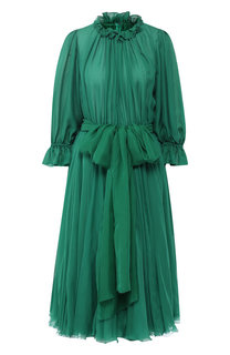 Шелковое платье-миди с поясом Dolce & Gabbana