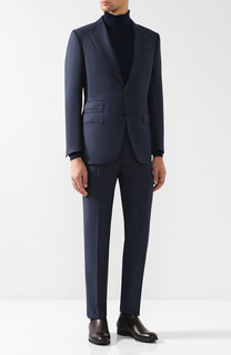 Шерстяной костюм с пиджаком на двух пуговицах Ermenegildo Zegna