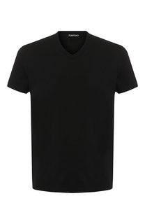 Хлопковая футболка с V-образным вырезом Tom Ford
