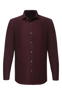 Рубашка из смеси хлопка и кашемира с воротником кент Ermenegildo Zegna