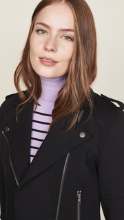 cupcakes and cashmere Harlei Scuba Moto Jacket
