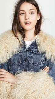Sea x Jocelyn Denim & Fur Jacket
