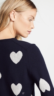 Chinti and Parker Metallic Heart Sweater