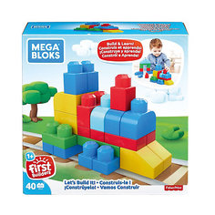 Конструктор MEGA BLOKS "Строим и развиваемся", 40 деталей Mattel