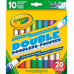 Двусторонние смываемые фломастеры Crayola, 10 шт.