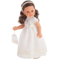 Кукла Juan Antonio Munecas Белла Первое причастие, брюнетка в кремовом платье, 45 см