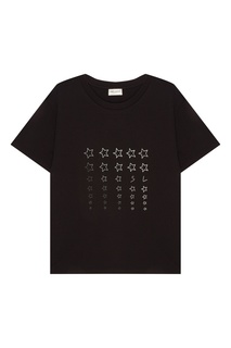 Футболка с контрастным принтом Saint Laurent
