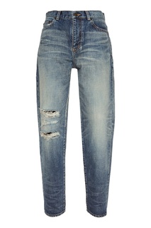 Потертые джинсы Saint Laurent