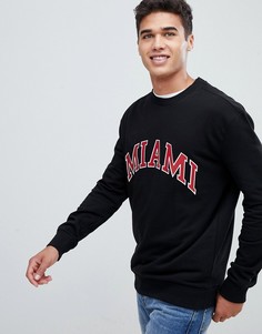 Черный свитшот с принтом Miami New Look - Черный