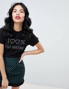 Футболка с принтом Love Moschino - Черный