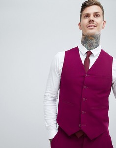 Сливовый супероблегающий жилет ASOS DESIGN - Фиолетовый