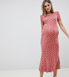 Чайное платье макси в горошек ASOS DESIGN Maternity - Мульти