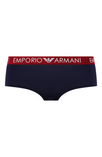 Хлопковые трусы-шорты с логотипом бренда Emporio Armani