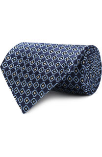 Шелковый галстук с узором Ermenegildo Zegna