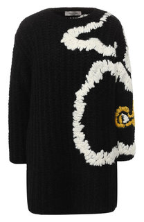 Шерстяной пуловер с декоративной вышивкой Valentino