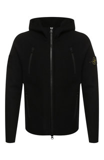 Шерстяной кардиган на молнии с капюшоном Stone Island