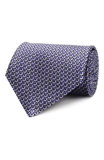 Шелковый галстук с узором Ermenegildo Zegna