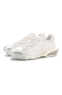 Кожаные кроссовки на шнуровке Valentino