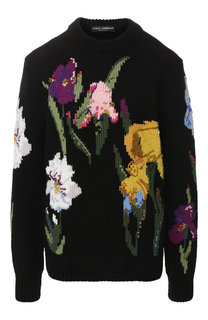 Шерстяной пуловер с декоративной отделкой Dolce & Gabbana